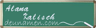 Alana Kalisch Visitenkarte